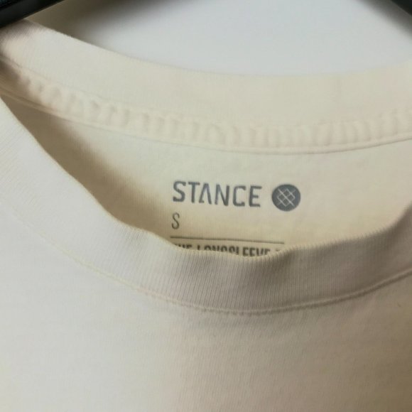 Stance T Shirt Classic Crop Top Raw Hem Graphic Tee Short Sleeve Cotton Solid S - Picture 12 of 12